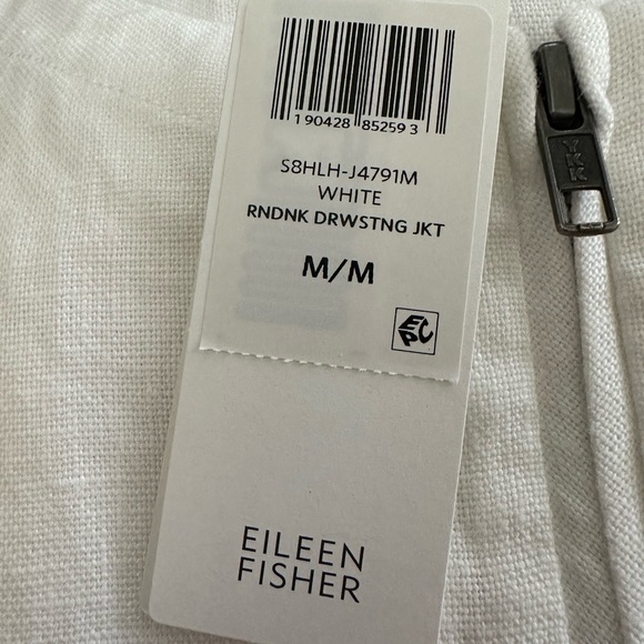 🆕 Heavy Organic Linen Round Neck Jacket by Eileen Fisher - Picture 10 of 10